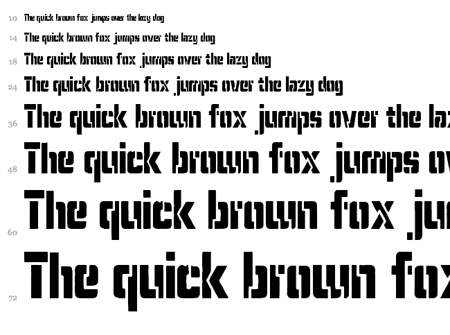 Karen Stencil font waterfall